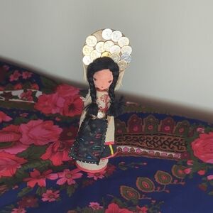 Vintage Ethnic Bulgarian Folk Art Doll Wedding